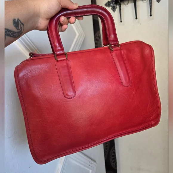 Vintage Coach NYC Red Slim Satchel 9430❤️🥀 - Picture 1 of 15